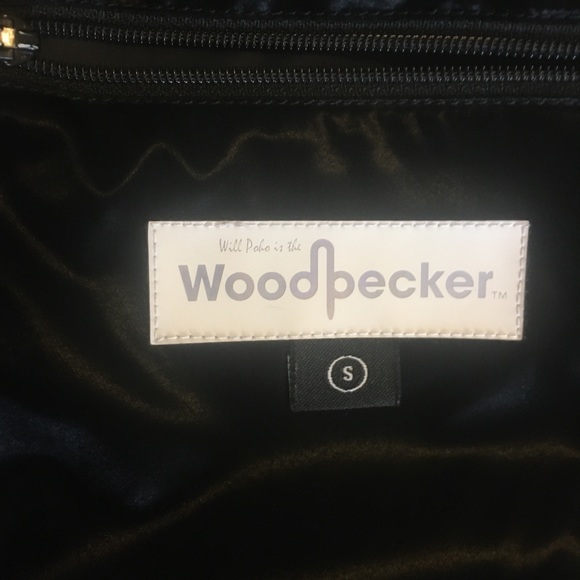 WOODPECKER WOODY BOMBER JACKET - ALL WET BLACK New - Picture 7 of 16